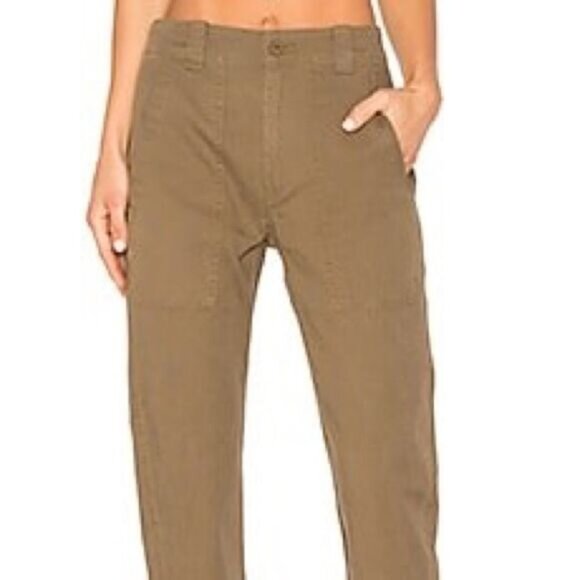 Revolve Vince Military Cotton Ankle Pants Olive Sz 2 30 W - Picture 2 of 9